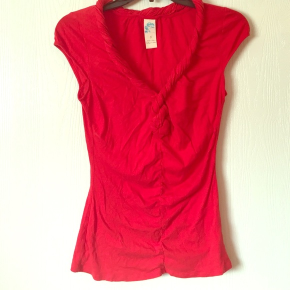 Red dressy tee, size small