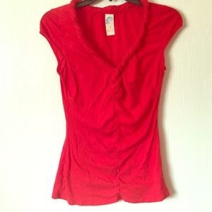 Red dressy tee, size small