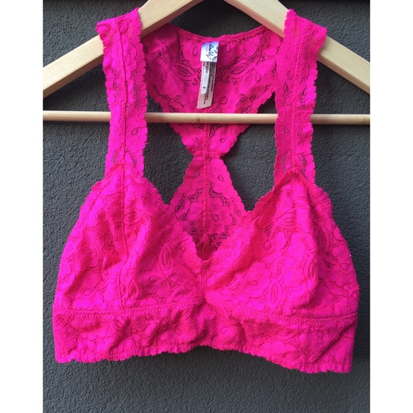 -HOT PINK FREE PEOPLE BRALETTE-