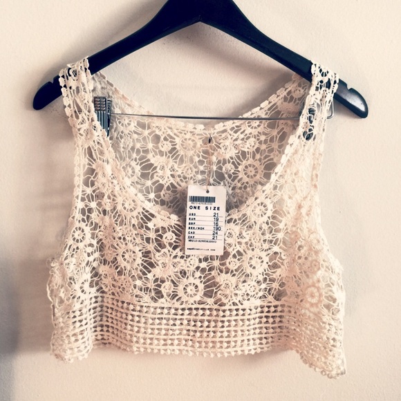Brandy Melville Delia Crochet Top