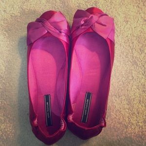 Red and pink flats