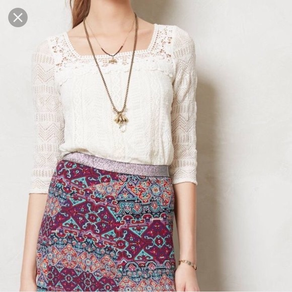 Anthropologie lace top