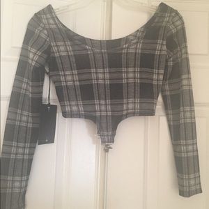 Unif slater crop top