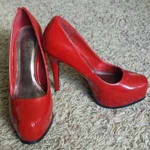 Red Patent Heels