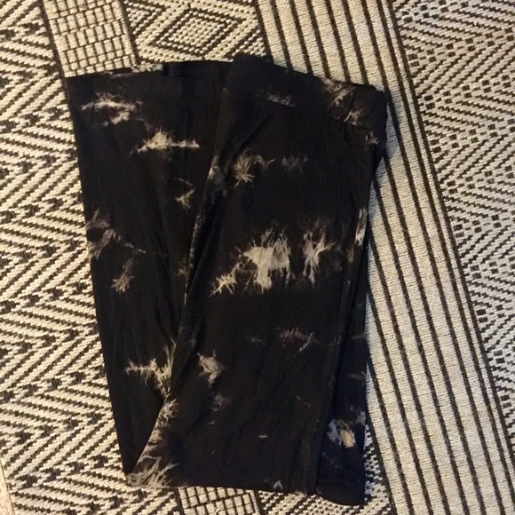 Black Reverse Tie Dye Maxi Skirt