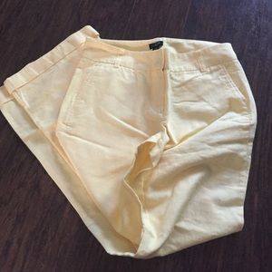 Yellow Linen J. Crew Pants
