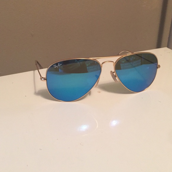 Ray-Ban Aviator Blue Flash Lenses - Picture 3 of 3
