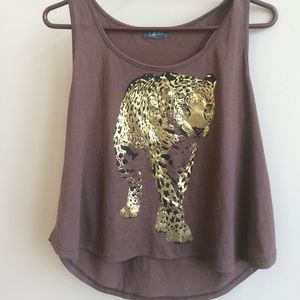 Golden Leopard Tank. Unique!