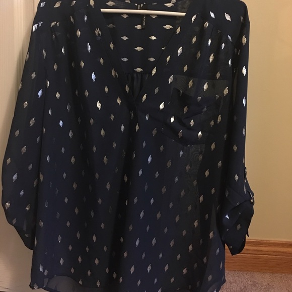 Sale Maurice's 3/4 length sleeved sheer blouse