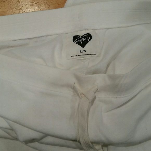 *GONE Express "Famous" white sweatpants - Picture 2 of 3