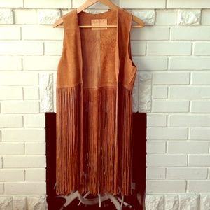 Understated Leather fringe vest