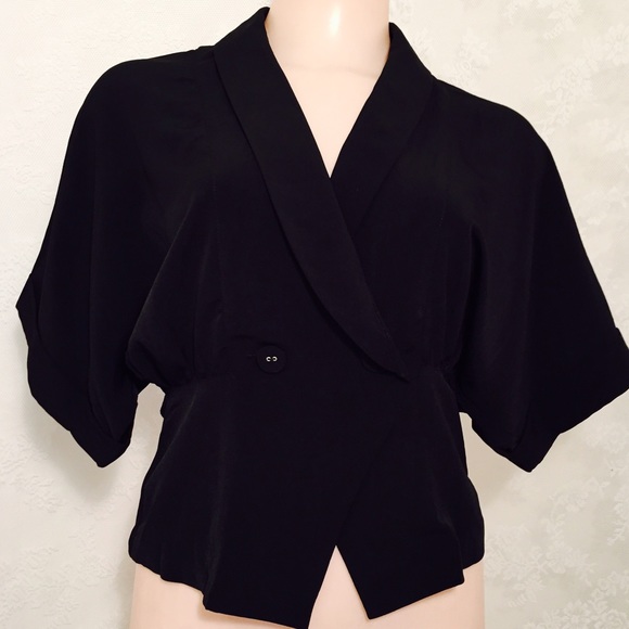 Potter's Pot Jackets & Blazers - Black blazer short sleeve FINAL CLEARANCE