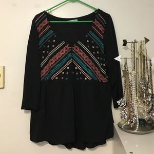 Maurice's tribal peplum blouse