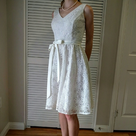 White lace dress from Modcloth