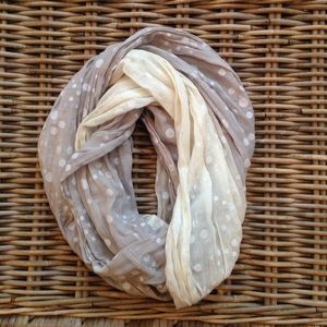 Ombré polka dot infinity scarf