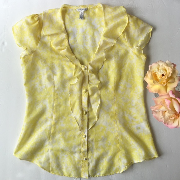 Banana Republic Yellow Silk Top