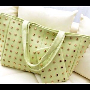 Faux leather shoulder bag and coin purse