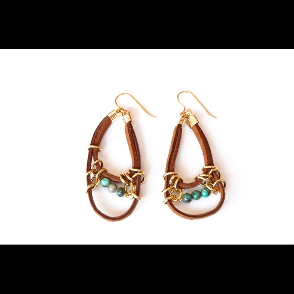 Leather/Beaded Earrings