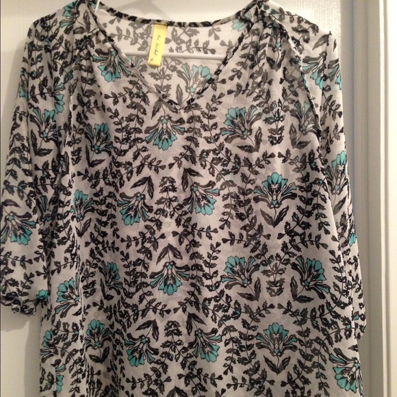 Flowy semi sheer top