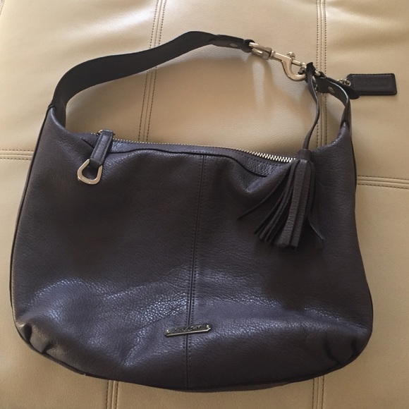 Coach Leather Gray Shoulder Bag