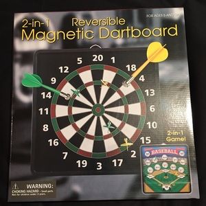 brand new 2-1 magnetic reversible dartboard