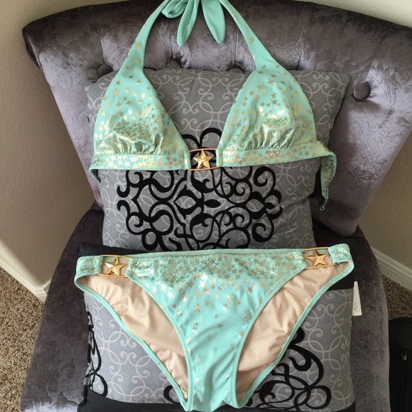 VS Aqua green triangle top bikini