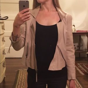 Muubaa beige leather jacket