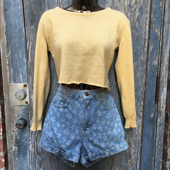 American Apparel High Waisted Floral Print Shorts
