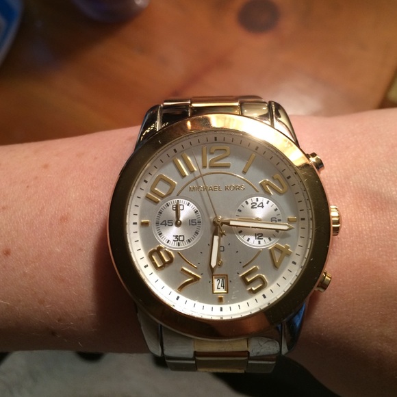 Two-tone Michael Kors boyfriend watch