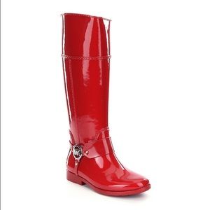 Micheal Kors Red Rain boots size 6!!