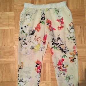 Floral Printed Silk Pant