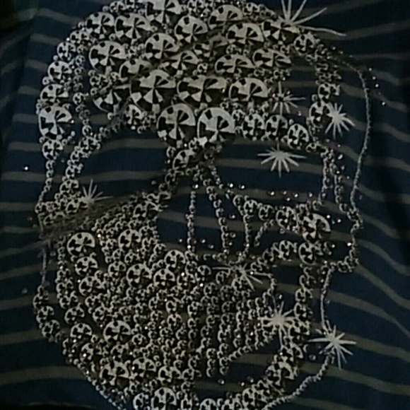 Sweater with Skull Graphic