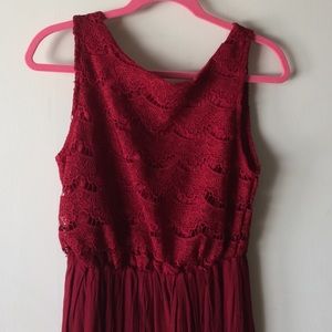 MOVING SALE! Red dress with crochet detailing