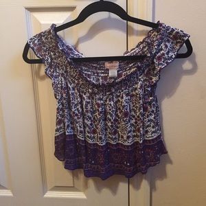 Off the shoulder crop top