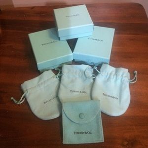 Tiffany & co boxes and pouches