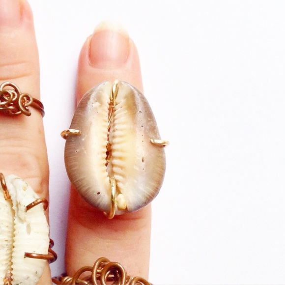 Handmade Cowrie SeaShell Rings