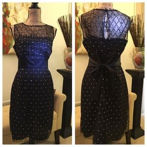 Black cocktail dress with "bling", size 12, NWT.