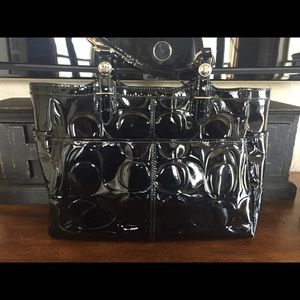 Black patent Coach purse