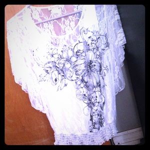 Lavish lace white blouse