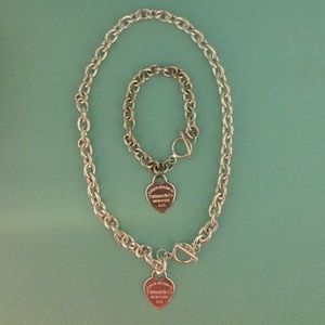 Tiffany & Co. Heart Necklace and Bracelet