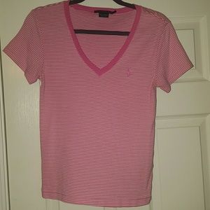 GUC pink stripe ralph lauren sport