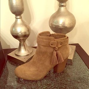 Tan booties