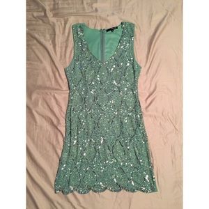 Seafoam Green Sequin Dress