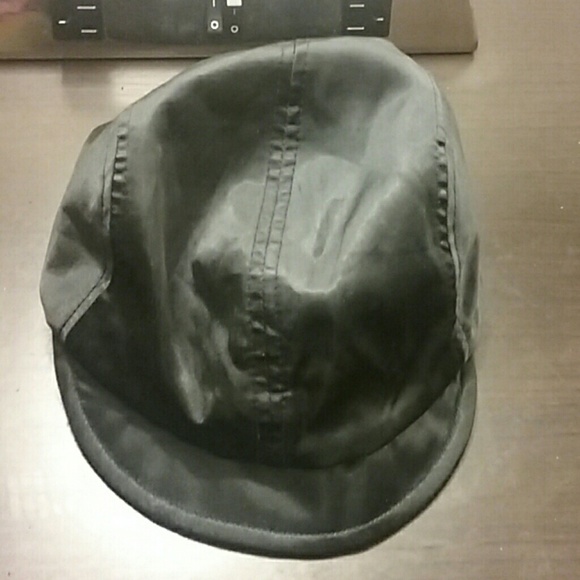 H&M Faux Satin Black Hat with Small Brim