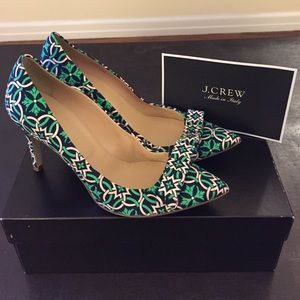 J Crew Everly printed pumps
