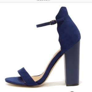 Chinese Laundry blue open toe heels
