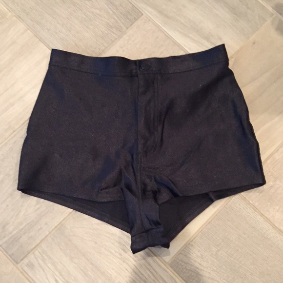 American Apparel black disco shorts