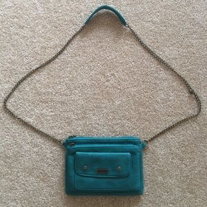 Faux leather cross-body purse
