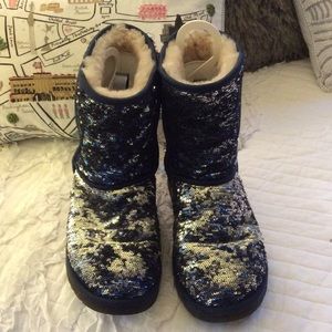 Navy/silver sequin ugh boots