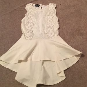 UNWORN BEBE PEPLUM TOP
